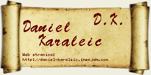 Daniel Karaleić vizit kartica